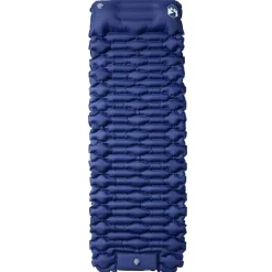 vidaXL Selbstaufblasende Isomatte mit Kissen Marineblau