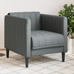 vidaXL Sessel Dunkelgrau Stoff