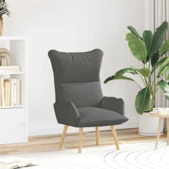 vidaXL Sessel Dunkelgrau 69 x 74 x 93 cm Stoff und Sperrholz