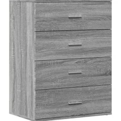 vidaXL Sideboard Grau Sonoma 60x39x80 cm Holzwerkstoff