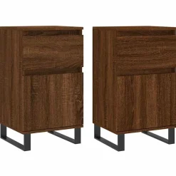vidaXL Sideboards 2 Stk. Braun Eichen-Optik 40x35x70 cm Holzwerkstoff