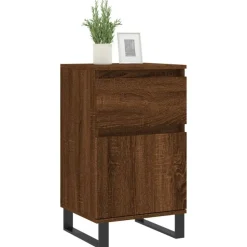 vidaXL Sideboards 2 Stk. Braun Eichen-Optik 40x35x70 cm Holzwerkstoff