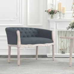 vidaXL Sitzbank Dunkelgrau 98x56x69 cm Samt