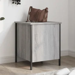 vidaXL Sitzbank mit Stauraum Grau Sonoma 40x42,5x50 cm Holzwerkstoff