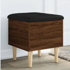 vidaXL Sitzbank mit Stauraum Braun Eichen-Optik 42x42x46 cm