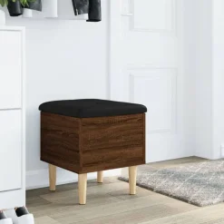 vidaXL Sitzbank mit Stauraum Braun Eichen-Optik 42x42x46 cm