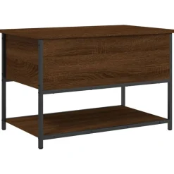 vidaXL Sitzbank mit Stauraum Braun Eiche 70x42,5x47 cm Holzwerkstoff