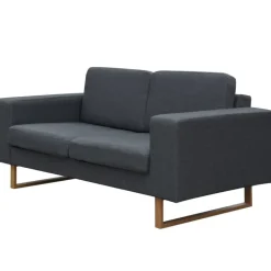 vidaXL 2-Sitzer und 3-Sitzer Sofa Set Dunkelgrau