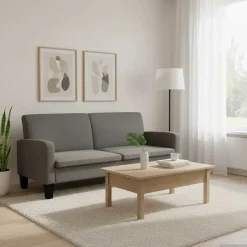 vidaXL 3-Sitzersofa 180 x 65 x 76 cm Dunkelgrau