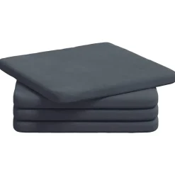 vidaXL Sitzkissen 4 pcs Dunkelgrau 40 x 40 x 3 cm Samt