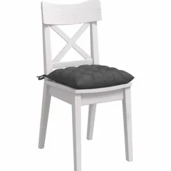 vidaXL Sitzkissen 4 pcs Dunkelgrau 40 x 40 x 6 cm Cordstoff