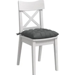 vidaXL Sitzkissen 4 pcs Dunkelgrau 40 x 40 x 6 cm Stoff