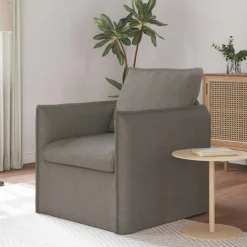 vidaXL Sofa Taupe 195 x 82 x 85 cm Stoff
