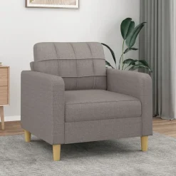 vidaXL Sofasessel Taupe 60 cm Stoff