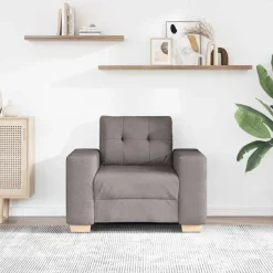 vidaXL Sofasessel Taupe 100x78x80 cm Stoff