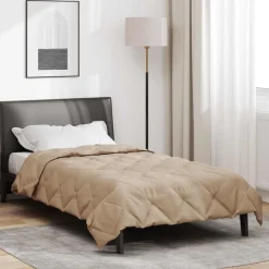 vidaXL Sommerdecke Taupe 200 x 135 cm Mikrofaser