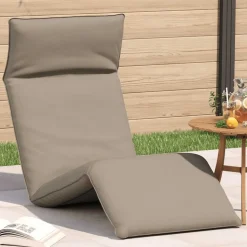 vidaXL Sonnenliege Klappbar Taupe 175x54x8,5 cm Oxford-Gewebe