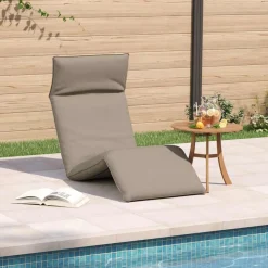 vidaXL Sonnenliege Klappbar Taupe 175x54x8,5 cm Oxford-Gewebe