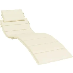 vidaXL Sonnenliegen-Auflage Creme 186x58x4 cm Oxford-Gewebe