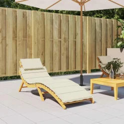 vidaXL Sonnenliegen-Auflage Creme 186x58x4 cm Oxford-Gewebe
