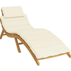 vidaXL Sonnenliegen-Auflage Creme 186x58x4 cm Oxford-Gewebe