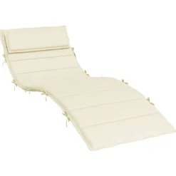 vidaXL Sonnenliegen-Auflage Creme 180x60x4 cm Oxford-Gewebe