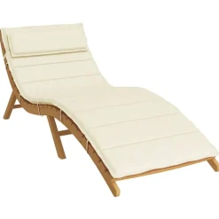 vidaXL Sonnenliegen-Auflage Creme 180x60x4 cm Oxford-Gewebe
