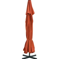 vidaXL Sonnenschirm Aluminium-Mast 500 cm Terrakotta-Rot