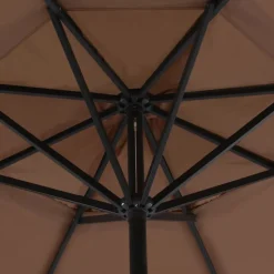 vidaXL Sonnenschirm mit Aluminium-Mast 500 cm Taupe