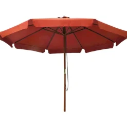 vidaXL Sonnenschirm mit Holzmast 330 cm Terrakotta