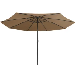 vidaXL Sonnenschirm mit Metall-Mast 390 cm Taupe