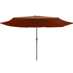 vidaXL Sonnenschirm mit Metall-Mast 390 cm Terrakotta