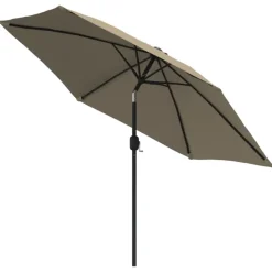 vidaXL Sonnenschirm mit Metall-Mast 300 cm Taupe