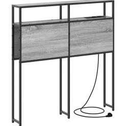 vidaXL Stauraum-Kopfteil mit Regal Grau Sonoma 98 cm Holzwerkstoff
