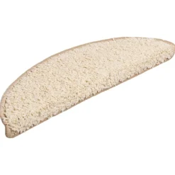 vidaXL Stufenmatten 15 Stk. 56x17x3 cm Creme Halbrund