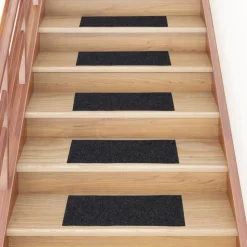 vidaXL Stufenmatten Selbstklebend 15 Stk. 60x25 cm Dunkelgrau Rechteckig
