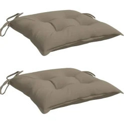 vidaXL Stuhlkissen 2 Stk. Taupe 40x40x7 cm Oxford-Gewebe