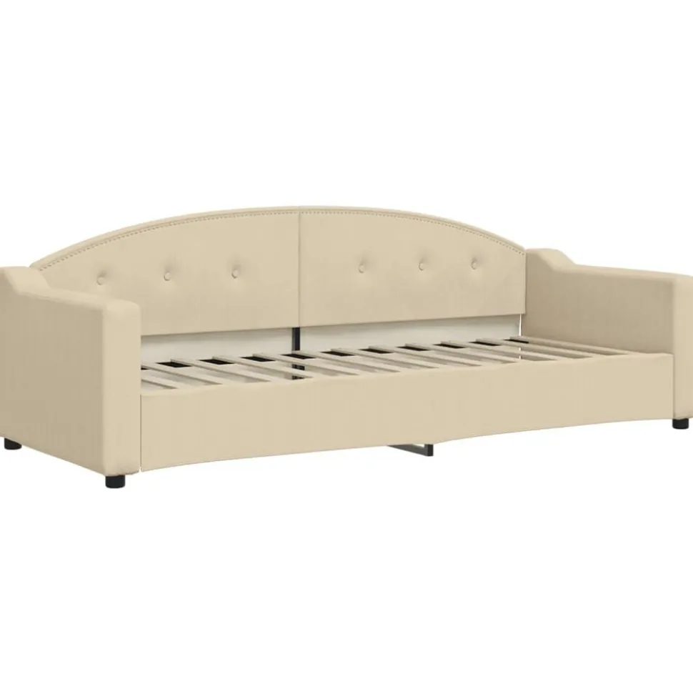 vidaXL Tagesbett Creme 80x200 cm Stoff