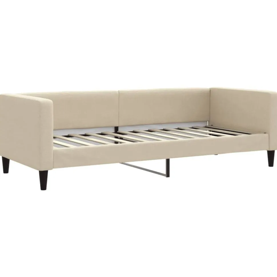 vidaXL Tagesbett Creme 80x200 cm Stoff
