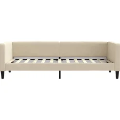 vidaXL Tagesbett Creme 80x200 cm Stoff