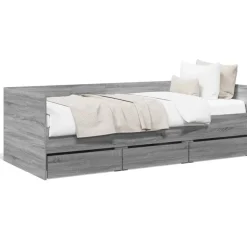 vidaXL Tagesbett mit Schubladen ohne Matratze Grau Sonoma 100x200 cm