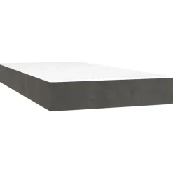 vidaXL Taschenfederkernmatratze Mittel Dunkelgrau 80x200x20 cm Samt