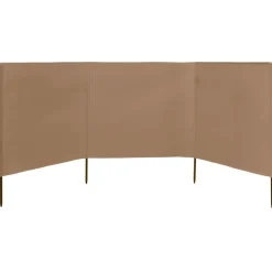 vidaXL 3-teiliges Windschutzgewebe 400 x 120 cm Taupe