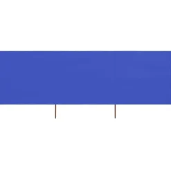vidaXL 3-teiliges Windschutzgewebe 400 x 80 cm Azurblau