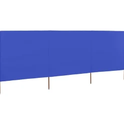 vidaXL 3-teiliges Windschutzgewebe 400 x 80 cm Azurblau