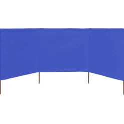 vidaXL 3-teiliges Windschutzgewebe 400 x 80 cm Azurblau