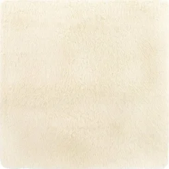 vidaXL Teppich Shaggy Hochflor NAVARRA Creme 120x120 cm Polyester