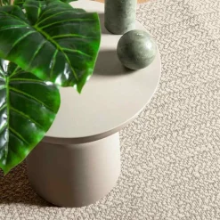 vidaXL Teppich ZIZUR Creme 60x110 cm Jute-Optik Indoor und Outdoor