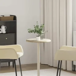 vidaXL Tischplatte Creme Ø40x2,5 cm Marmor