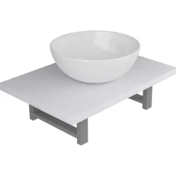 vidaXL 2-tlg. Badmöbel-Set Keramik Weiß
